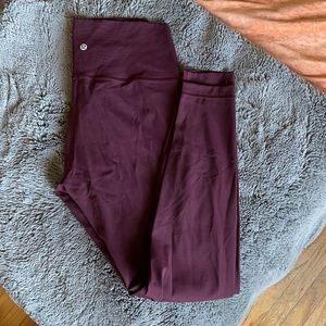 Brand new womens lululemon leggings maroon athletic clothing